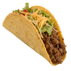 Haed-shell taco isolation on transparent background