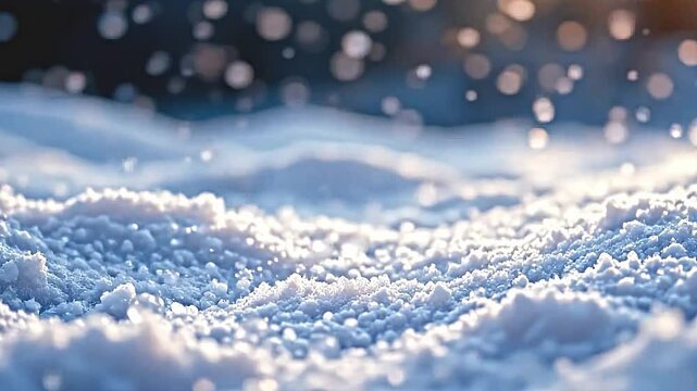 layered animation of shimmering ice dust scattered in the air, enhanced by radiant light sources, creating a tranquil and magical effect, exaggerating the beauty of winter