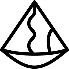 Samosa Icon Vector Symbol Design Illustration