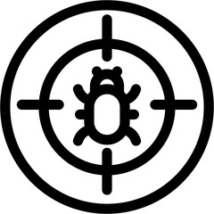 Bug Icon Vector Symbol Design Illustration