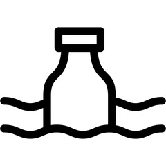 Water Pollution Icon Vector Symbol Design Illustration