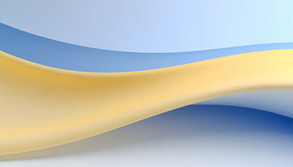 Abstract Blue and Yellow Gradient Wave Background