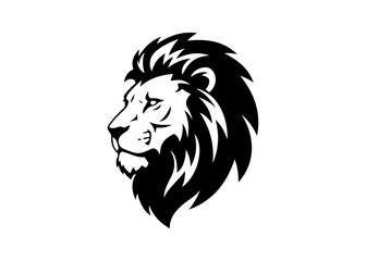 Fototapeta premium lion king silhouette logo vector