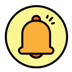 Trending Notification Bell Vector Filled Icon Design