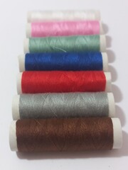 colorful spools of thread
