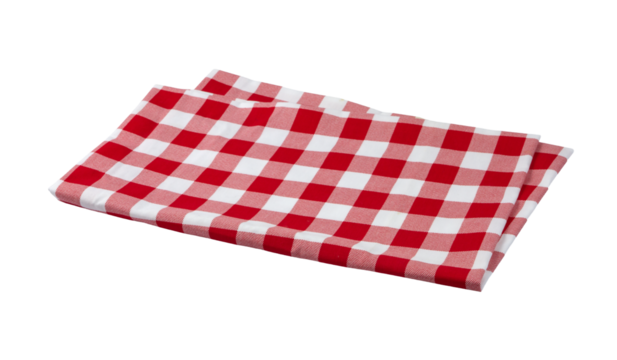 Placemat, Scotch pattern, red-white on transparent background.