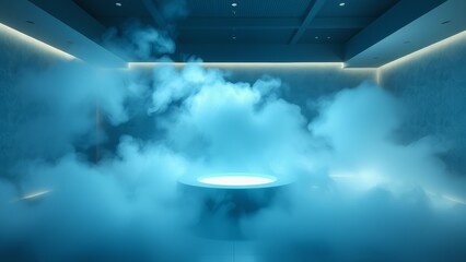 Blue Cloud and Mist Indoor Space Map
