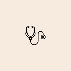 Stethoscope icon flat vector design. 