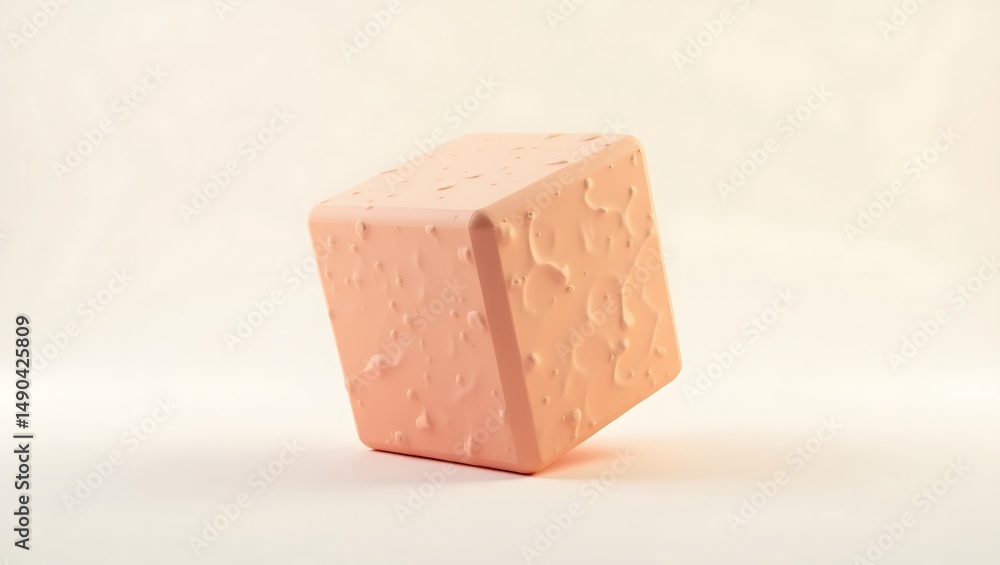 Poster abstract peach cube textured surface design element