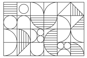 Abstract background geometric composition with liner geometric shape.