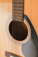 Classical wooden guitar strings.