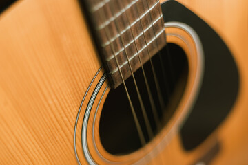 Classical wooden guitar strings.