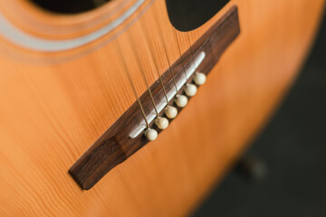 Classical wooden guitar strings.