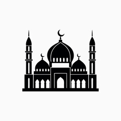 Minimal Mosque Silhouette Vector for Islamic Architecture
