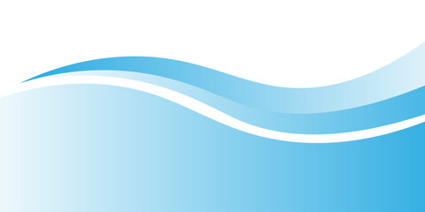 Blue and white business wave banner background. vector