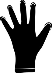 Speed skating gloves silhouette vector