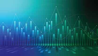 Finance background. with isolated lines geometric abstract stock market information and charts lots of light spots over world map and stock indexes. vector illustration design.