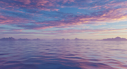 Fototapeta premium Pastel ocean sunrise landscape