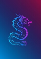 Fototapeta premium Gradient Dragon's Grace