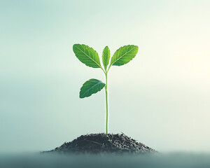 Seedling Growth with Earth, and Sunrise.