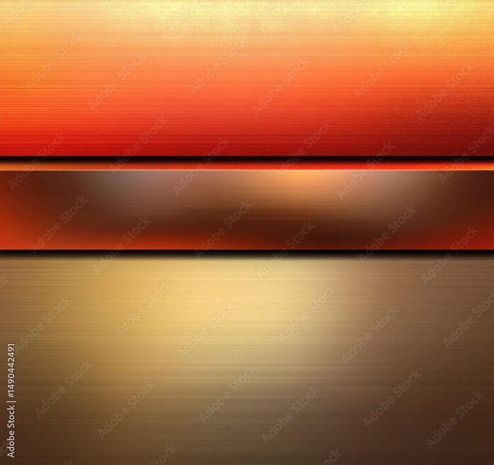 Poster abstract metallic background with red orange and gold gradient texture