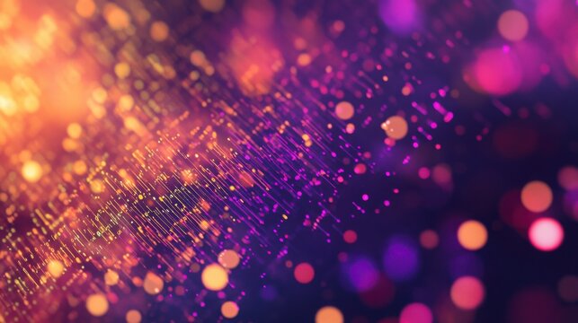 Abstract Colorful Background With Shimmering Particles And Bokeh Lights