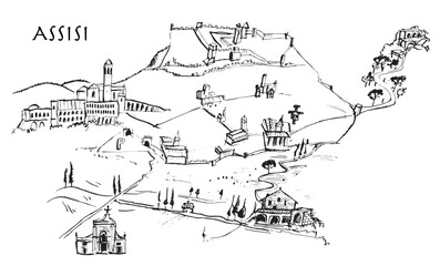 Assisi Pilgrim Map