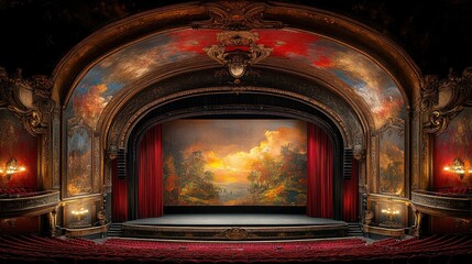Obraz premium Majestic Theatre: A Grand Stage Awaits