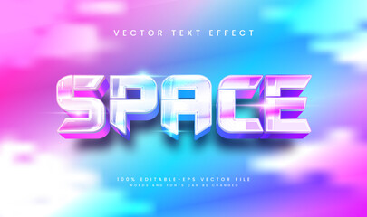 Colorful space editable vector text effect with modern concept. © Niestart Creation