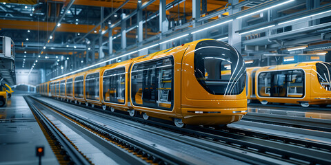 Naklejka premium Robotic Train Engineer, Rail Technology Specialist, Smart Transport Analyst, Automation Integration Expert