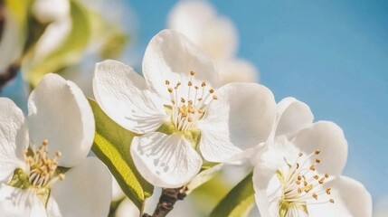 Obraz premium white spring flowers