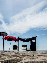 beach umbrellas on the beach