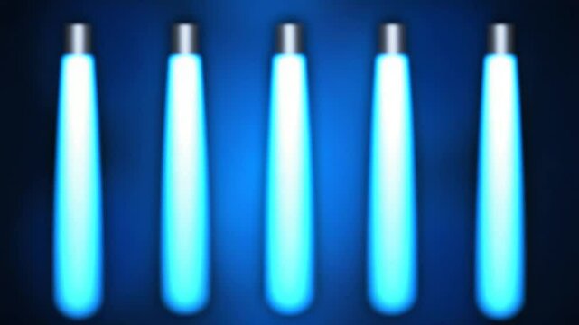 Vertical Blue Abstract Glowing Bokeh Light Effect 5