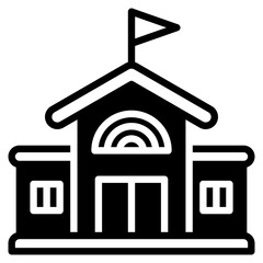 Kindergarten outline mixed icon