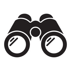 Binoculars icon vector set. Vector black silhouette. with white background