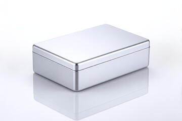 Fototapeta premium Elegant aluminum box with clean surface