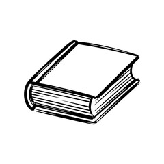 Hand-drawn book illustration, monochrome, for education