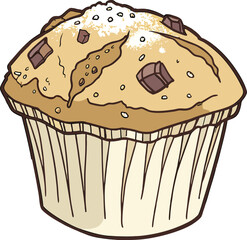 Muffin Silhouette Design for Digital Crafts. Cute Muffin Silhouette Design for Printing Projects. Muffin Silhouette Design for Cri cut and Cutting Machines