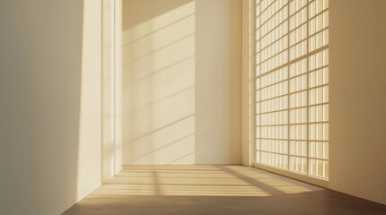 Obraz premium empty room with windows