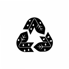 creative Silhouette Recycle Vector Illustration 
