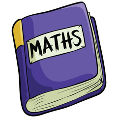 School arithmetic book isolated vector illustration on white background