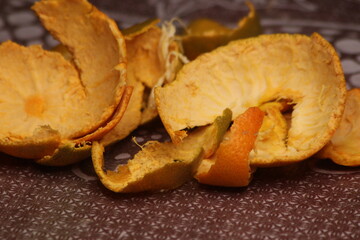 Orange Peels Close Up