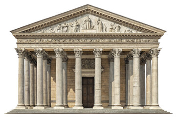 Obraz premium Classic Architectural Structure with Columns and Detailed Facade