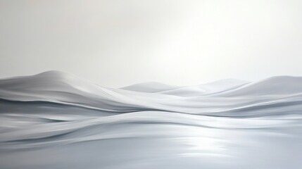 Fototapeta premium Soft, flowing, white landscape