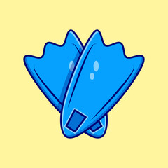 Swim Fins Element &ndash; Summer Beach and Diving Equipment Illustration