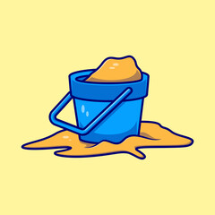Sand Bucket on the Beach – Cute Summer Holiday Illustration