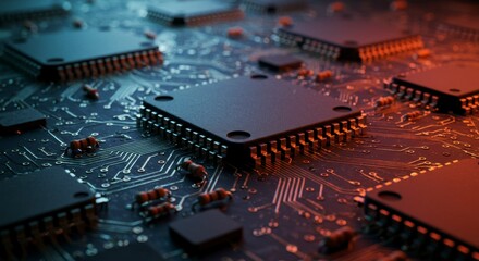 Circuit board with microchips (2)