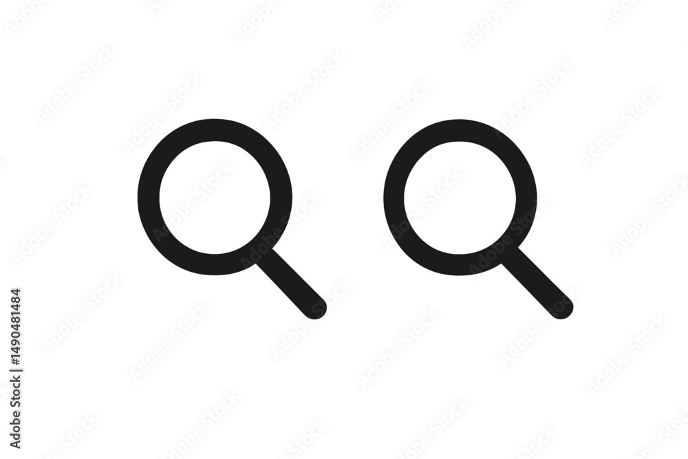 Aufkleber two magnifying glasses designed as vector illustrations for various applications in digital media an