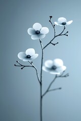 Delicate frosted flowers