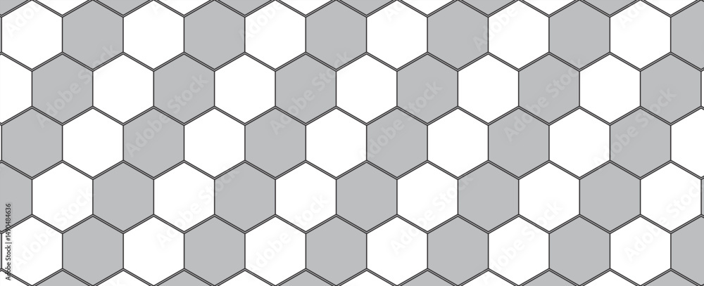 Poster Modern white background textured with abstract hexagon pattern.vector